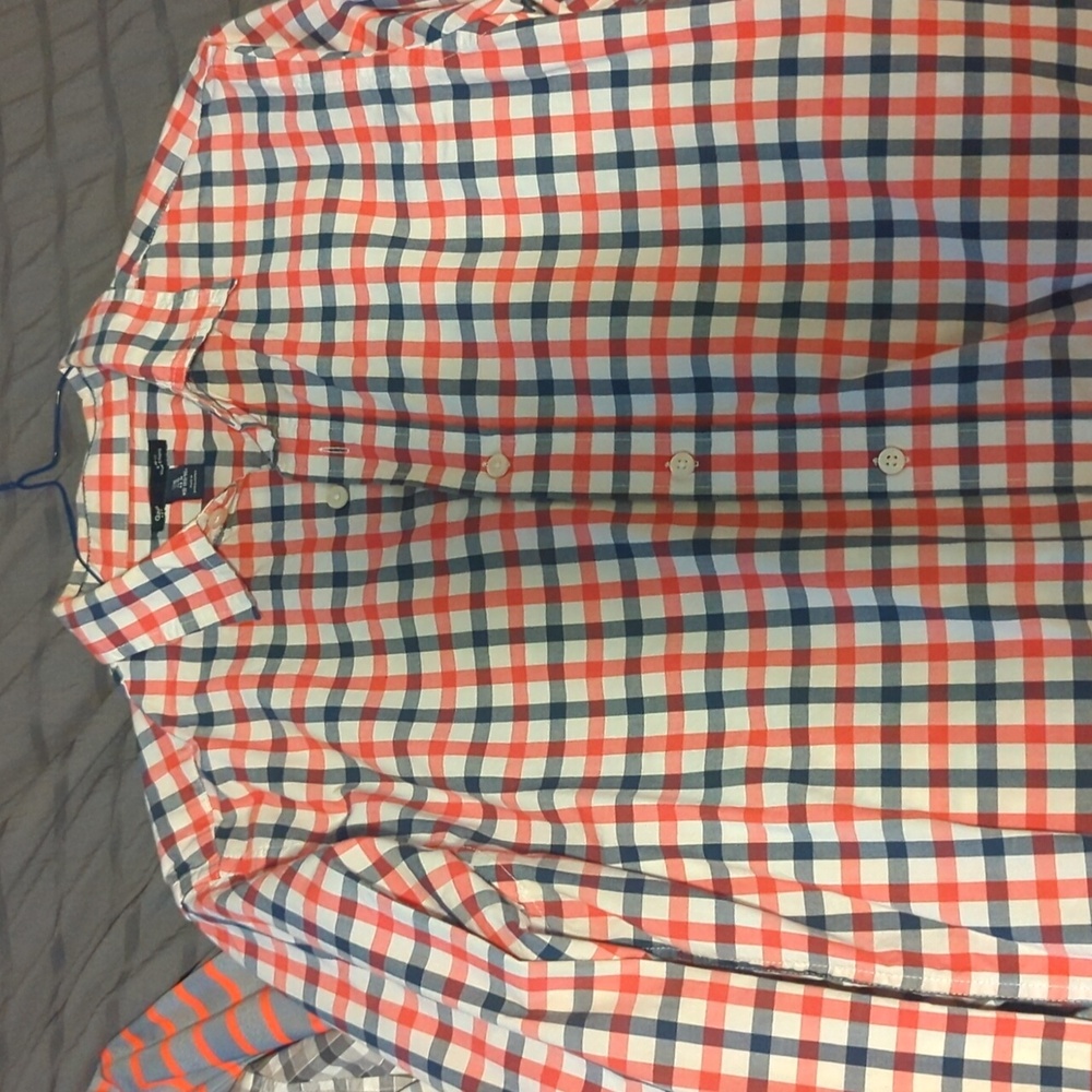 Gap Red White Blue Checkered Button Up